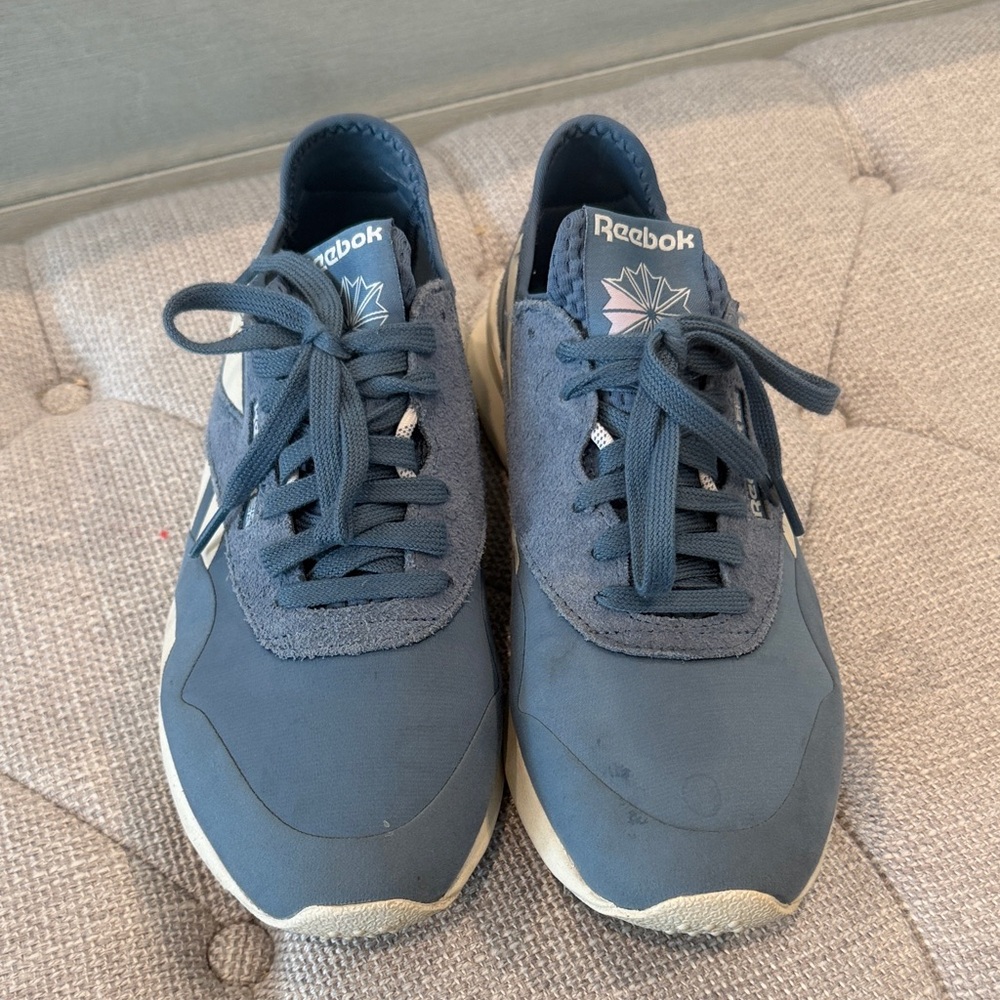 Reebok Navy and Cream Women's Sneakers